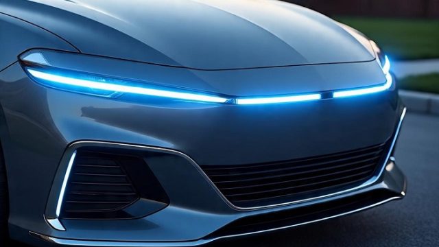 Ilustrasi Lampu LED pada mobil