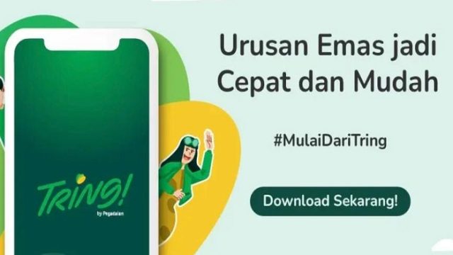 Tangkapan layar aplikasi TRING Pegadaian